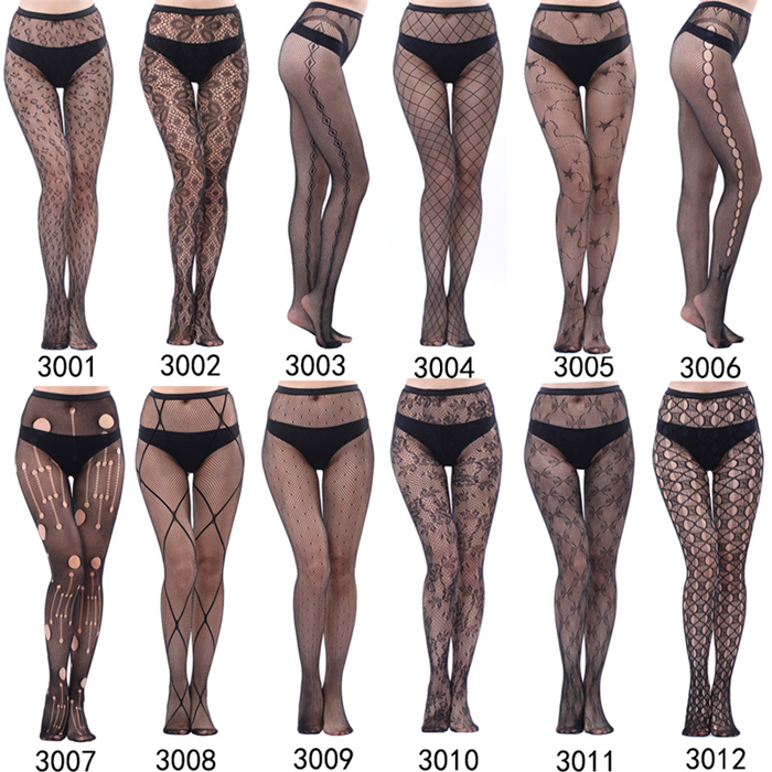 Gothic Fishnet Tights Jacquard Weave Seamless Pantyhose